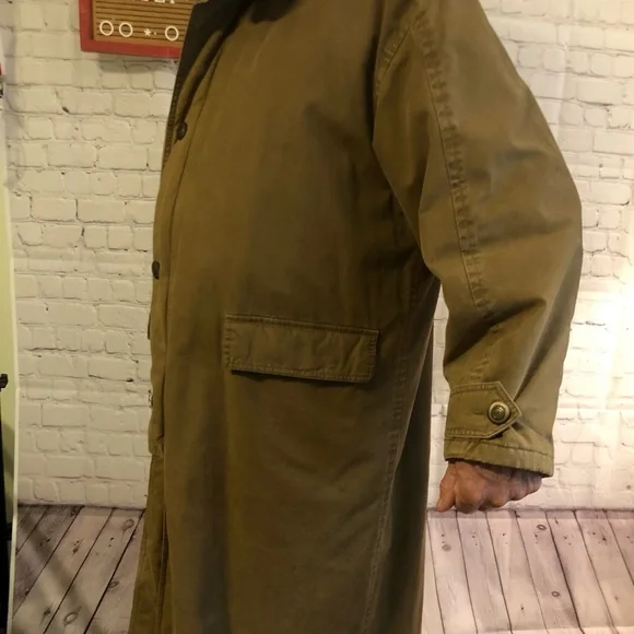 80’s ARMANI JEANS Coat Made in Italy Stoned Wash Brown But/Zip Lined Hood Sz 48